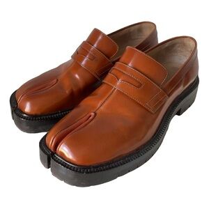 Maison Margiela Tabi County Platform Penny Loafers Brown sz 44/ US 11